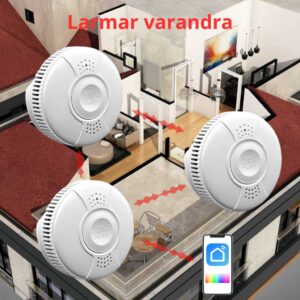 Smart seriekopplad brandvarnare med Wifi