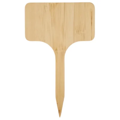 vaxtskylt bambu – Inomhus. Frilagd bild av en ensam bambuskylt. En tydlig visning av design och storlek